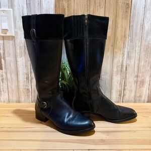 Ariat Boots Womens 8.5B Black York Old West Riding Leather Zip Tall 10014286